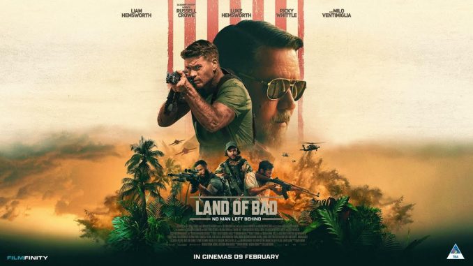 Cartel para 'Land of Bad' un thriller de acción con Russell Crowe y Liam Hemsworth