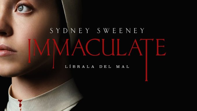 Cartel para 'Immaculate' una cinta de terror con Sydney Sweeney